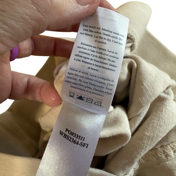 Faherty Arlie Day Pull On Linen Blend Pants Pockets Lagenlook M Lounge Tan - Picture 7 of 10